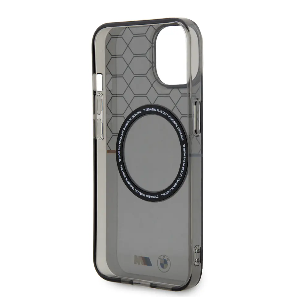 BMW BMHMP13MHGPK iPhone 13 / 14 / 15 6.1" szary/grey Pattern MagSafe