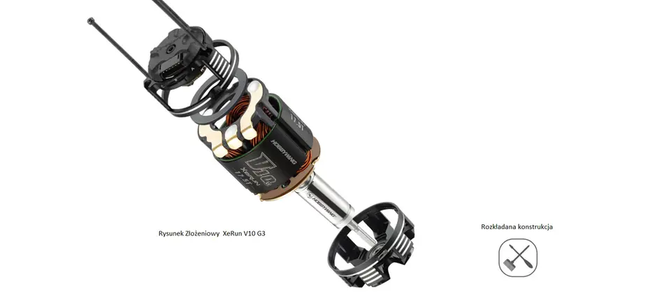 Silnik bezszczotkowy Hobbywing Xerun V10 G3 6.5T 5120KV