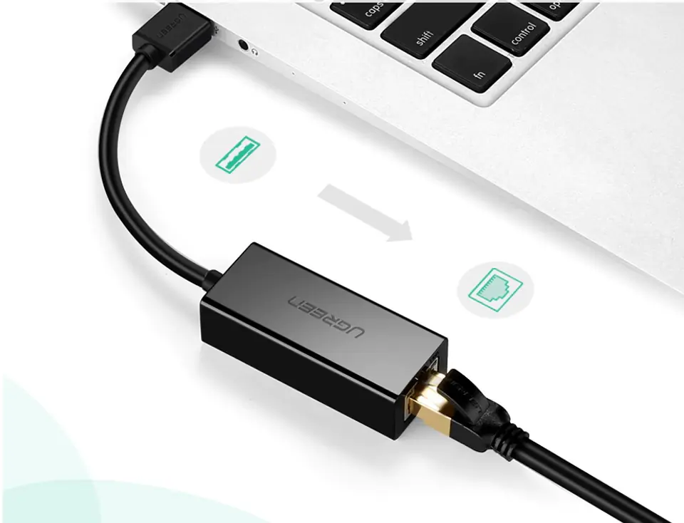 Adapter zewnętrzny Gigabit Ethernet USB 3.0 UGREEN  	MC209(szary)