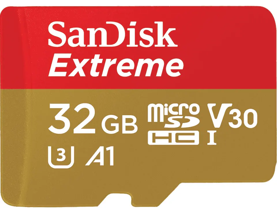 Karta pamięci SanDisk Extreme microSDHC 32GB 100/60 MB/s V30 A1 U3 4K (SDSQXAF-032G-GN6MA)