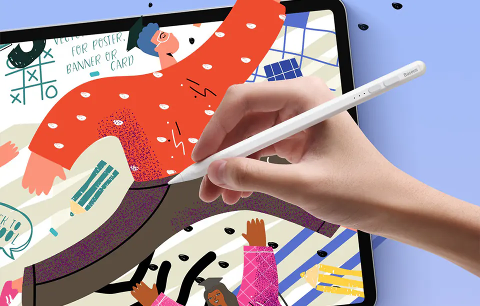 Pojemnościowy rysik / stylus Baseus Smooth Writing 2 z wskaźnikiem baterii (biały)