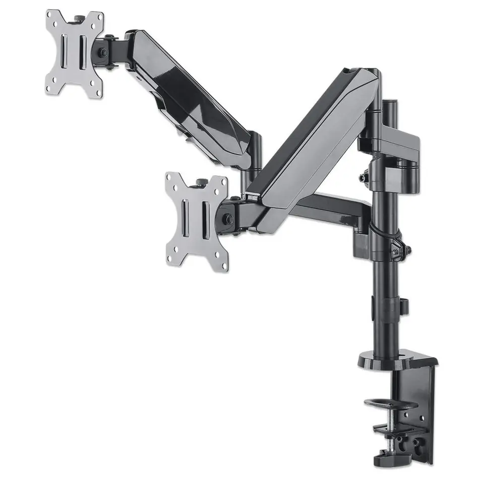 Desk Clamp Double Arm Monitor Mount for VESA 75x75 and 100x100