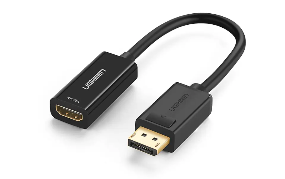 Adapter, kabel DisplayPort (męski)  - HDMI (żeński) UGREEN MM137, 4K (czarny)