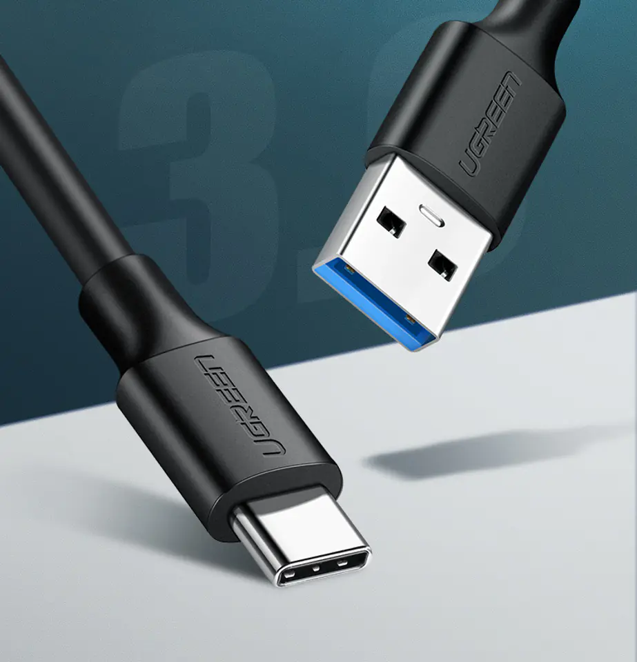 Kabel USB do USB-C 3.0 UGREEN 	US184  0.5m (czarny)