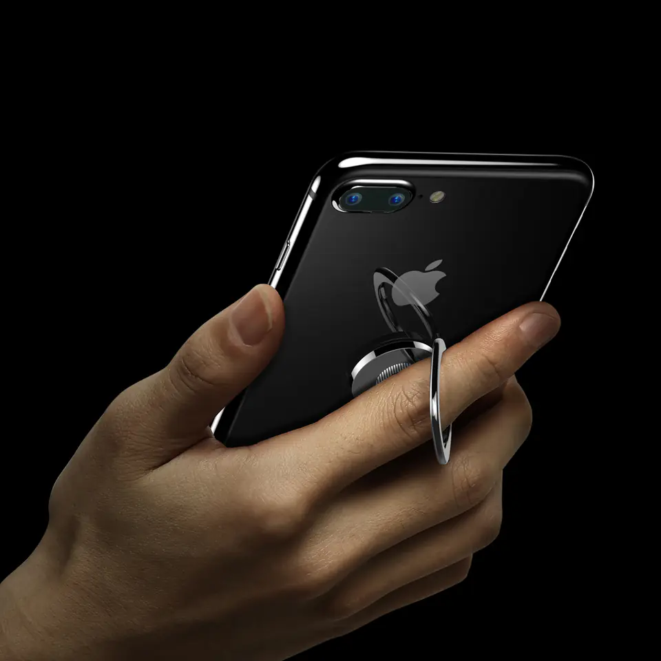 Uchwyt pierścień, ring holder Baseus Privity do telefonu (czarny)