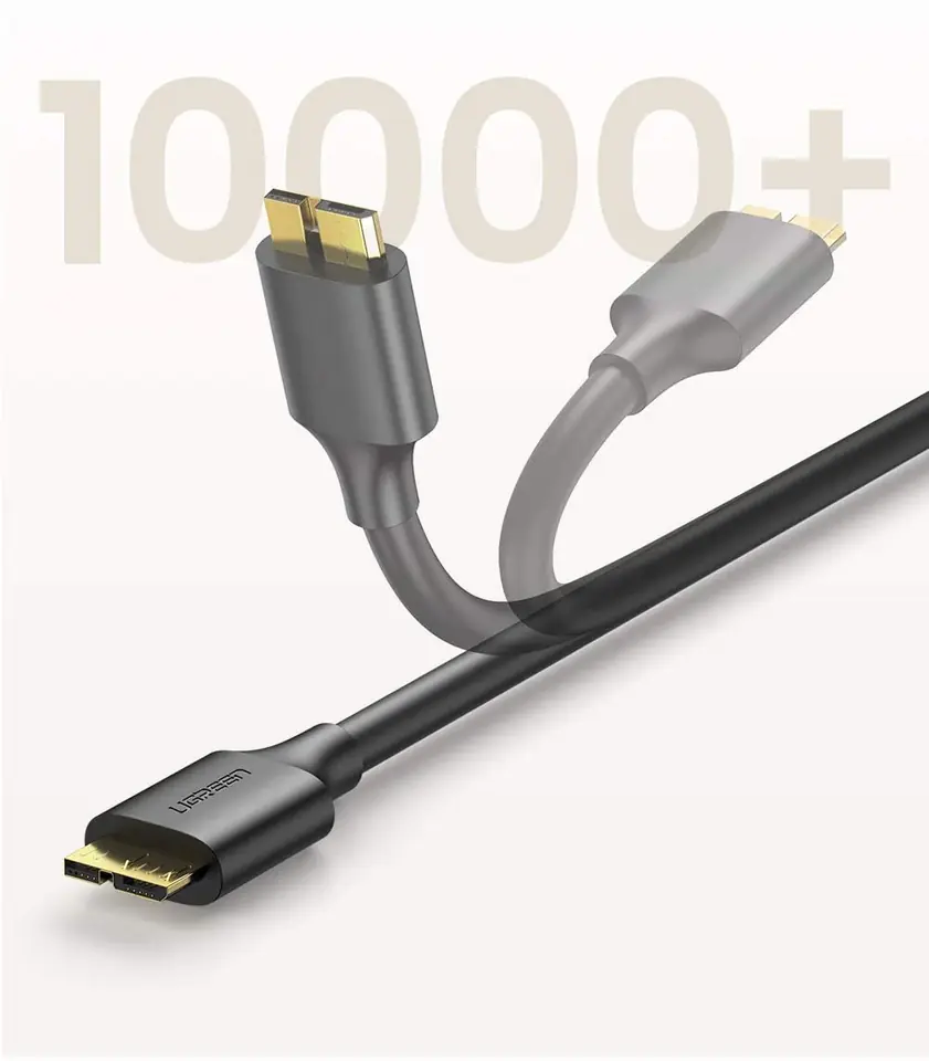 Kabel USB 3.0 - micro USB 3.0 UGREEN 	US130 0.5m (czarny)