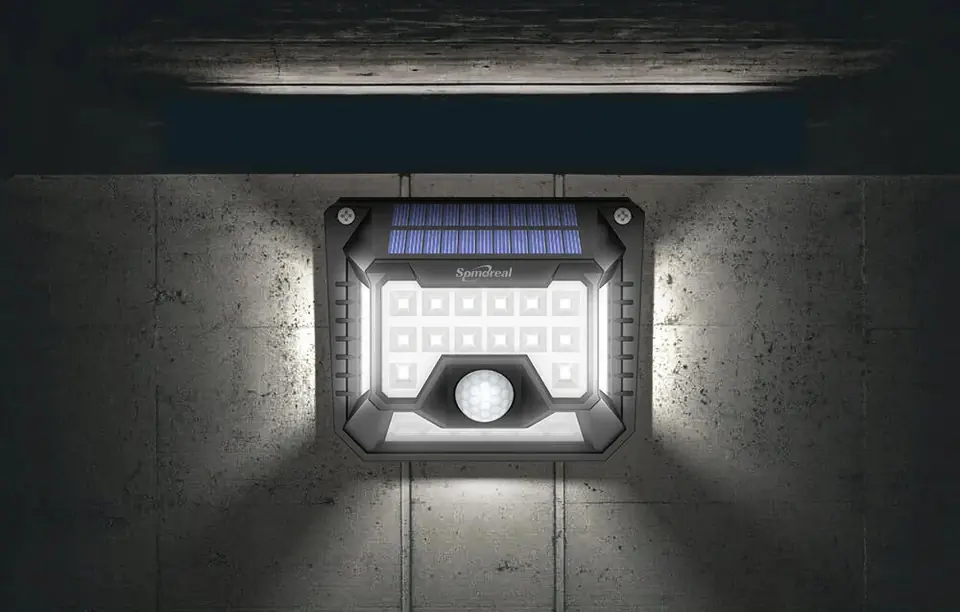 Zewnętrzna lampa solarna LED Somoreal SM-OLT3 z czujnikiem ruchu i zmierzchu, 1200mAh (2 sztuki)