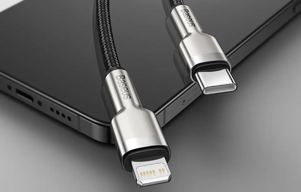 Kabel USB-C do Lightning Baseus Cafule, PD, 20W, 1m (biały)