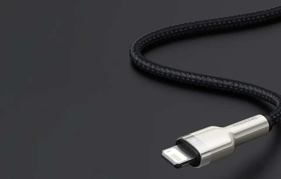 Kabel USB do Lightning Baseus Cafule, 2.4A, 1m (czarny)