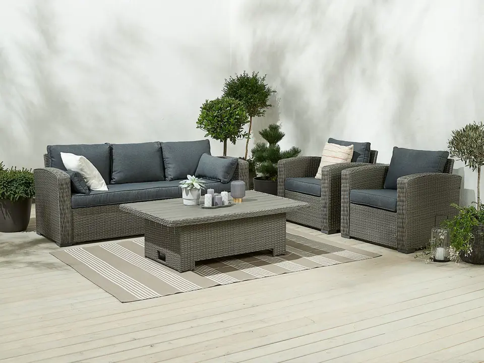 Jysk rattan corner deals sofa