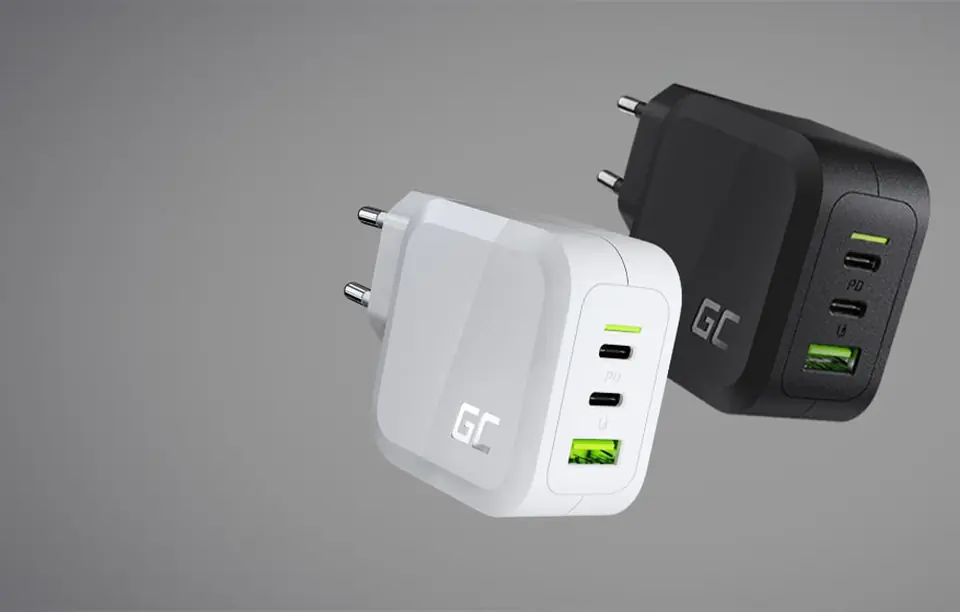 Chargeur GC PowerGaN 65W 2x USB-C/PD, 1x USB-A QC 3.0