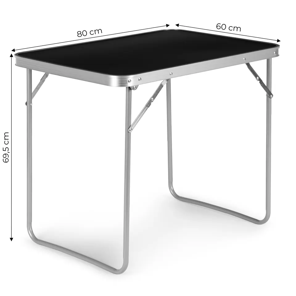 Stolik turystyczny stół piknikowy składany 80x60cm czarny