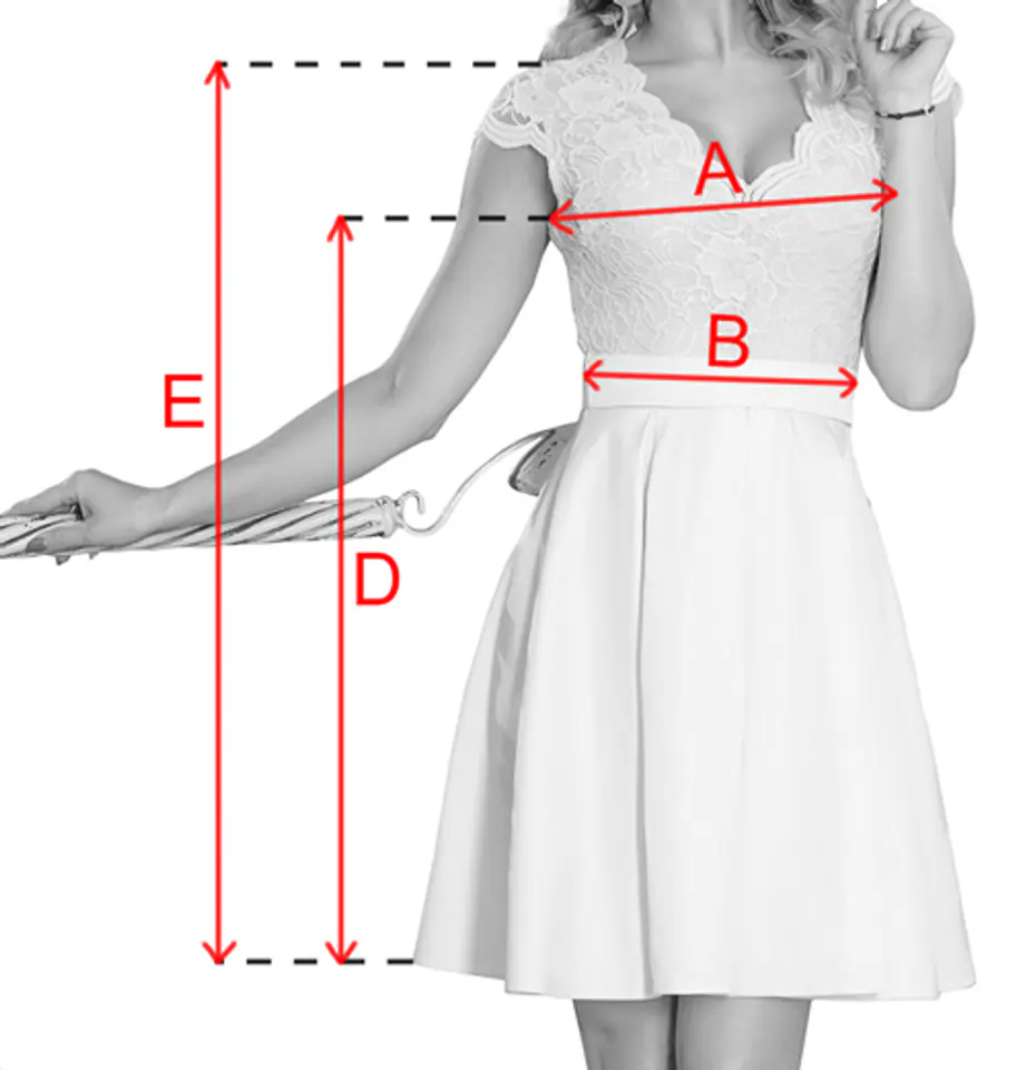 381-4 LINDA - szyfonowa sukienka z koronkowym dekoltem - GRANATOWA (kolor Granatowy, rozmiar L)