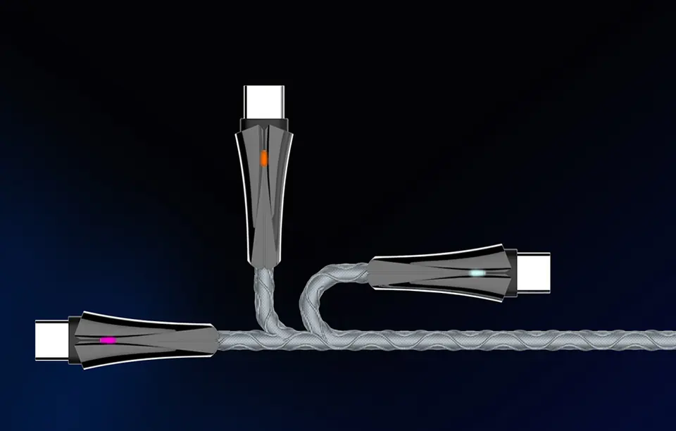 Kabel USB-C LDNIO LS461 LED, 1m