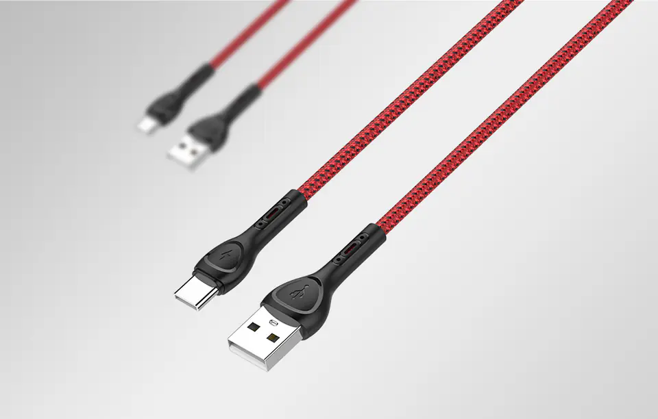 Kabel USB - USB-C LDNIO LS482 2m (czerwony)