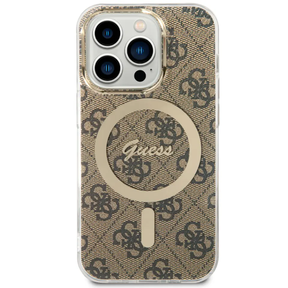 Guess GUHMP15XH4STW iPhone 15 Pro Max6.7" brązowy/brown hardcase IML 4G MagSafe