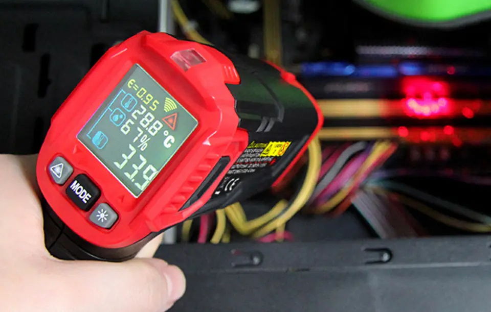 Pirometr laserowy z wyświetlaczem LCD Habotest HT650B