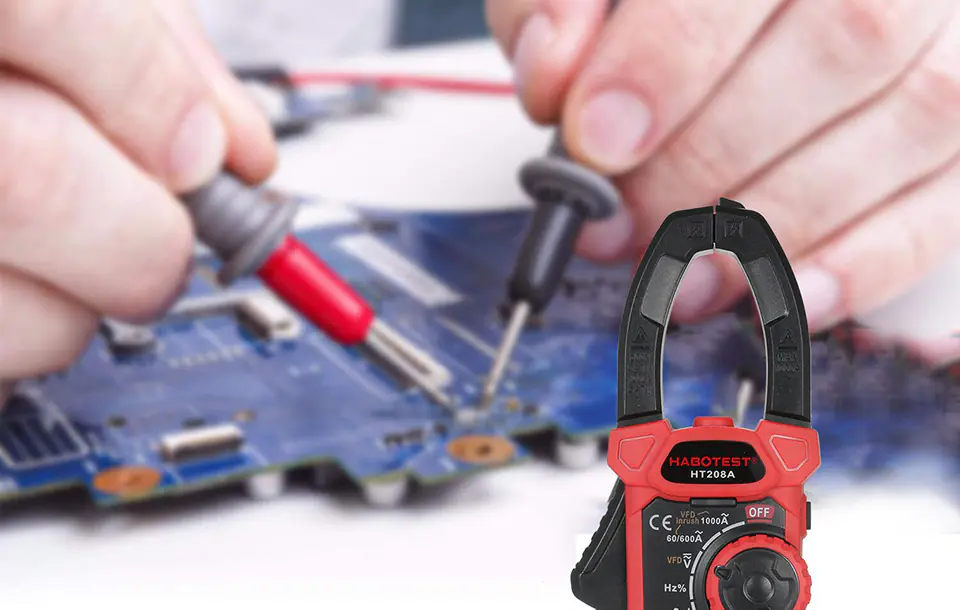 Cyfrowy miernik cęgowy Habotest HT208A