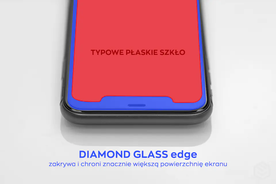 MS Diamond Glass Edge FG Sam A215 A21 czarny/blackFull Glue