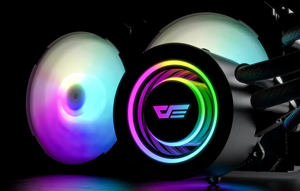 Chłodzenie wodne komputera AiO Darkflash DX240 RGB 2x 120x120 (czarne)
