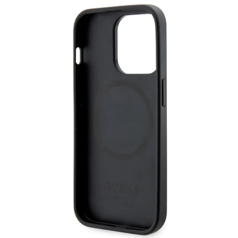Guess GUHMP14XP4RPSK iPhone 14 Pro Max 6.7" czarny/black hardcase 4G Printed Stripes MagSafe