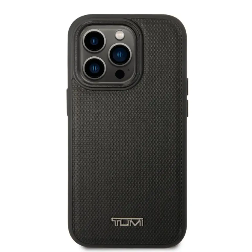 Tumi TUHMP15XRBAK iPhone 15 Pro Max 6.7" czarny/black hardcase Leather Balistic Pattern MagSafe