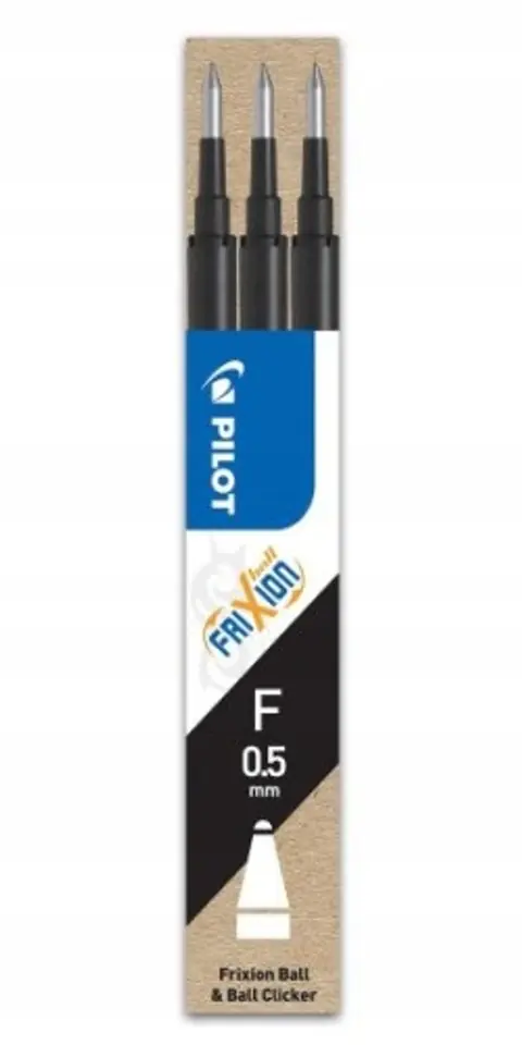 Wkład FRIXION CLIKER 0,5mm czarny (3szt) PIBLS-FR5-B-S2-E PILOT