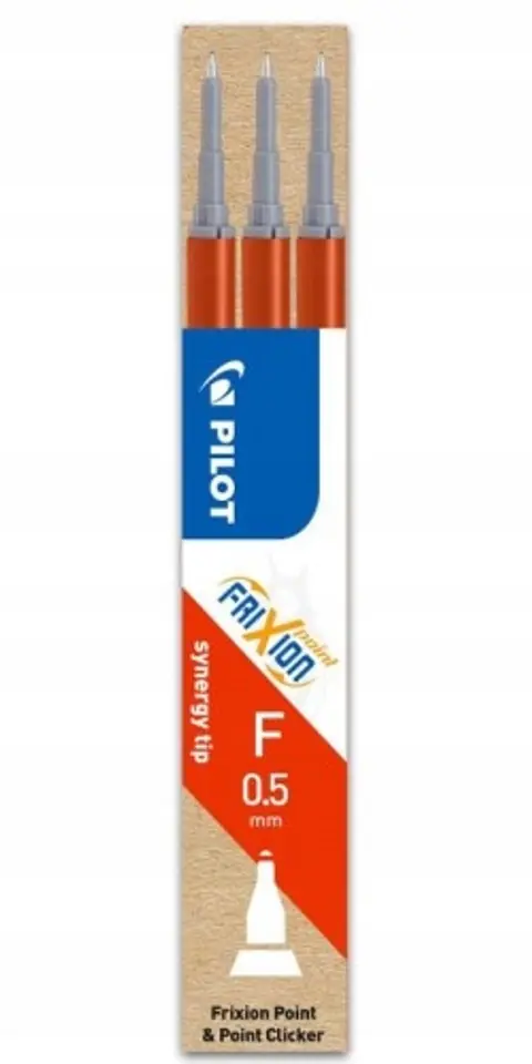 Wkład FRIXION POINT 0,5mm czerwony (3szt) BLS-FRPS-R-S5 PILOT