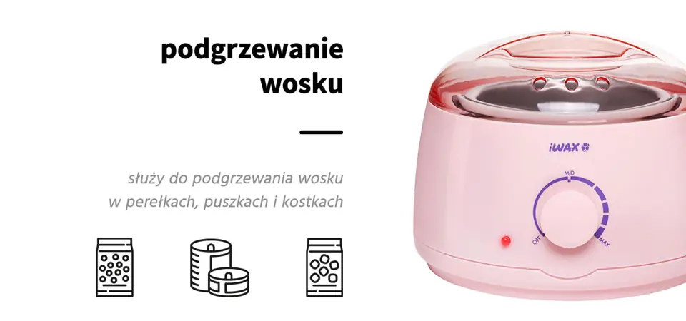 Podgrzewacz wosku iWAX 100 różowy