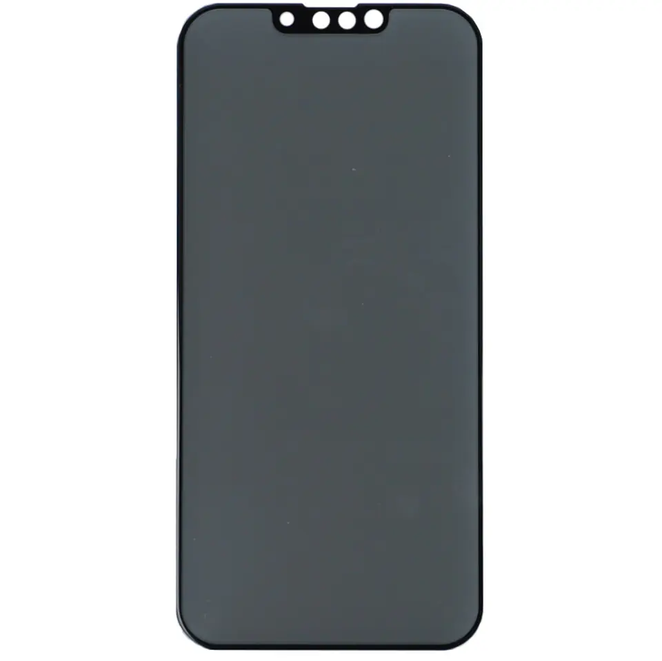 Szkło prywatyzujące MyScreen Diamond Glass antiSPY do iPhone 13/ 13 Pro z czarną ramką.