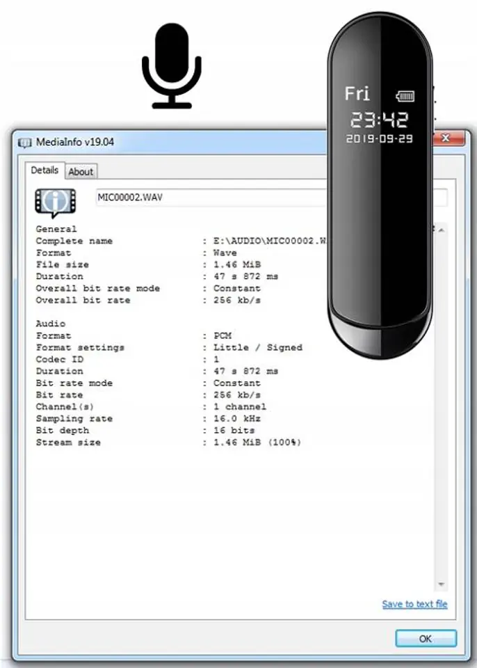 Mini kamera szpiegowska V8 dyktafon 64GB Full HD LCD