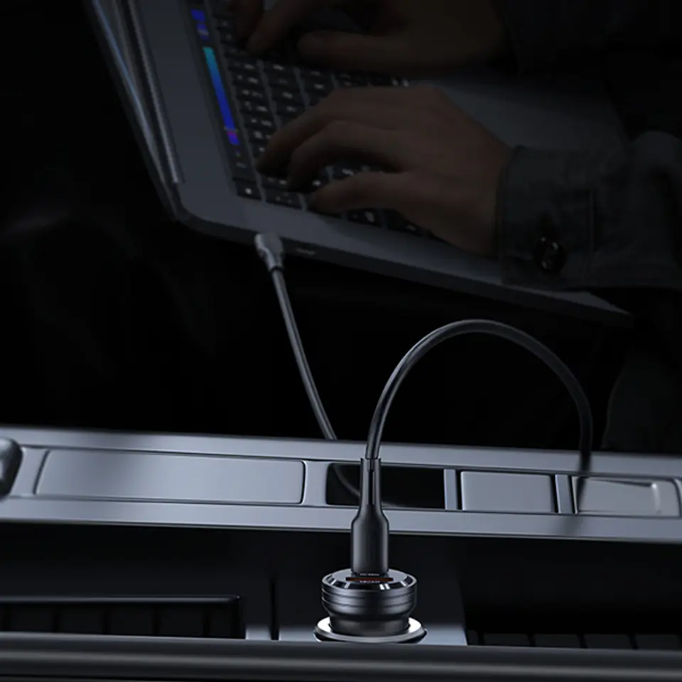 USAMS Ład. sam. C35 USB+USB-C 45W Fast Charge fioletowy/purple CC175CC02 (US-CC175)