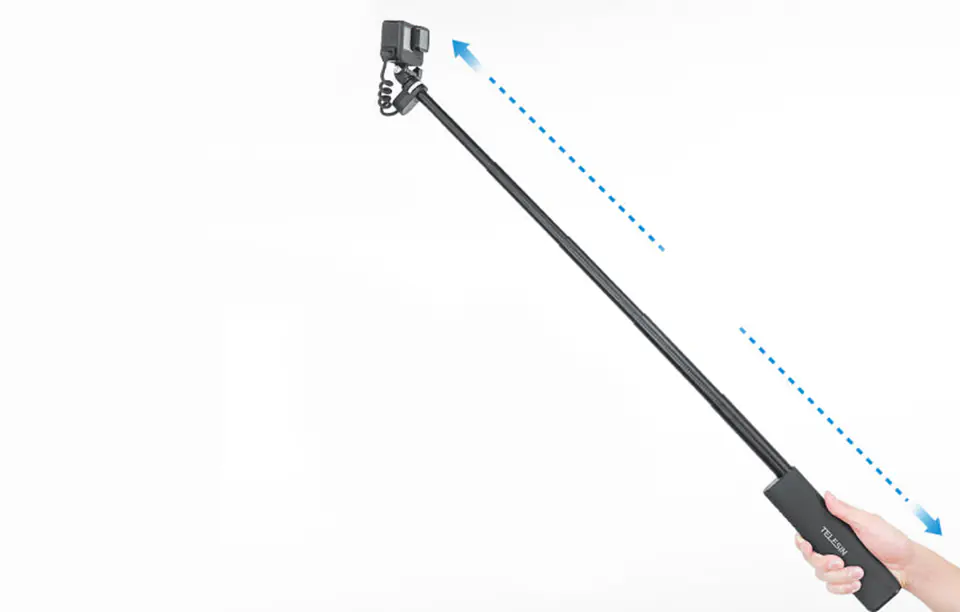 Selfie-stick z powerbankiem USB-C Telesin dla kamer sportowych / smartphone TE-CSS-001