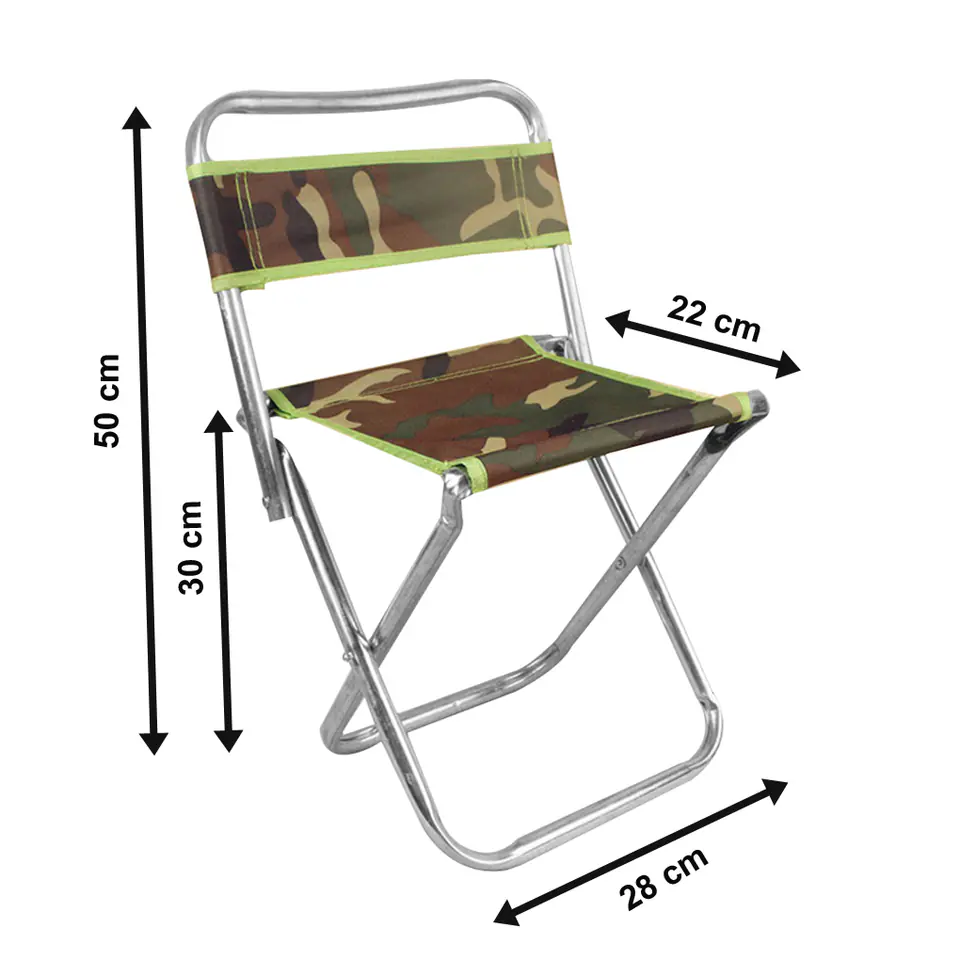 KRZESEŁKO WĘDKARSKIE ROZKŁADANE Z OPARCIEM TABORET