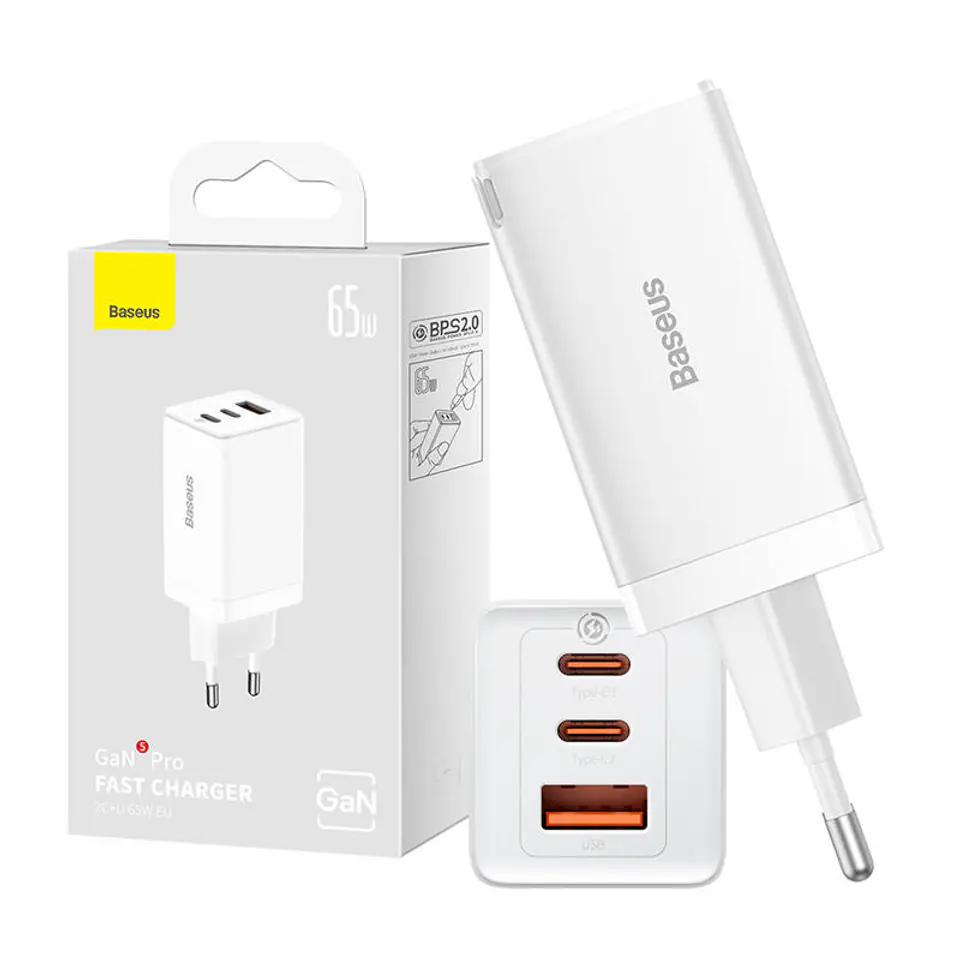 Baseus 65W GaN 5 Pro USB Type C Charger Fast Charging Charger For