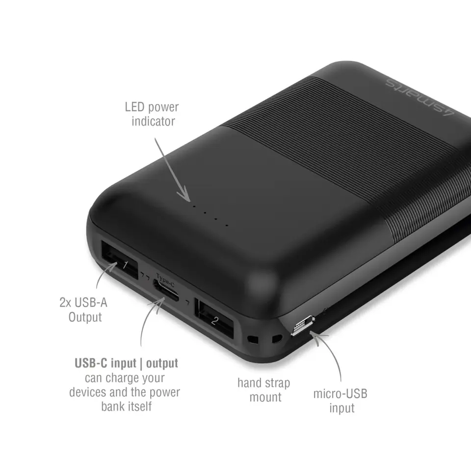 4smarts Panel słoneczny VoltSolar 21W + powerbank 10000mAh Black 540531