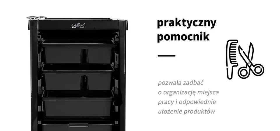 Gabbiano pomocnik fryzjerski 68B czarny