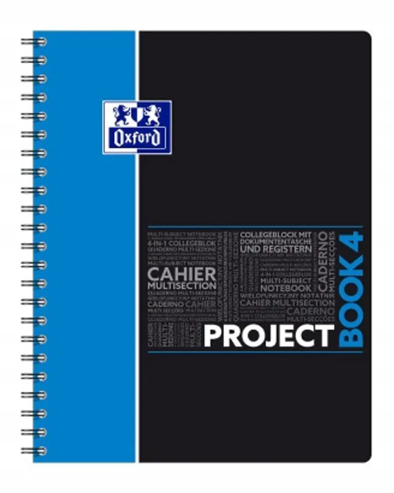 Kołozeszyt A4 80k kratka PROJECTBOOK mix kolor 400037432 OXFORD
