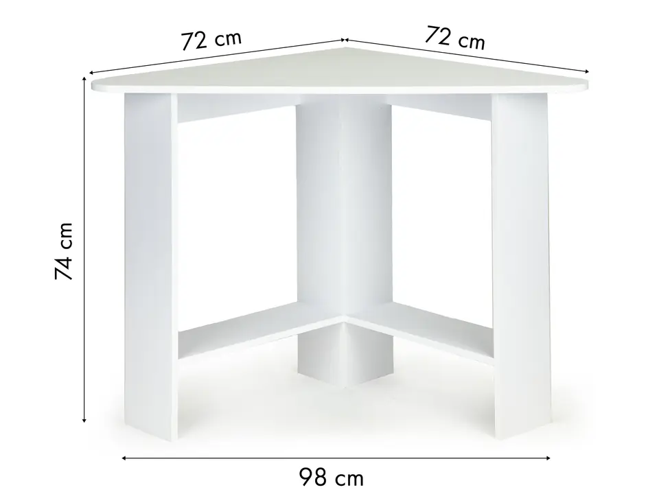 Nowoczesne biurko komputerowe narożne białe