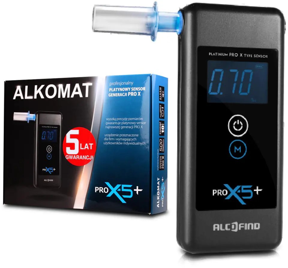 ALCOFIND PRO X-5 + ALKOMAT ELEKTROCHEMICZNY