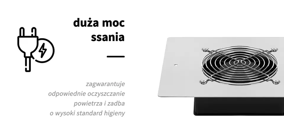 Pochłaniacz pyłu do zabudowy Momo X1S 60W Professional