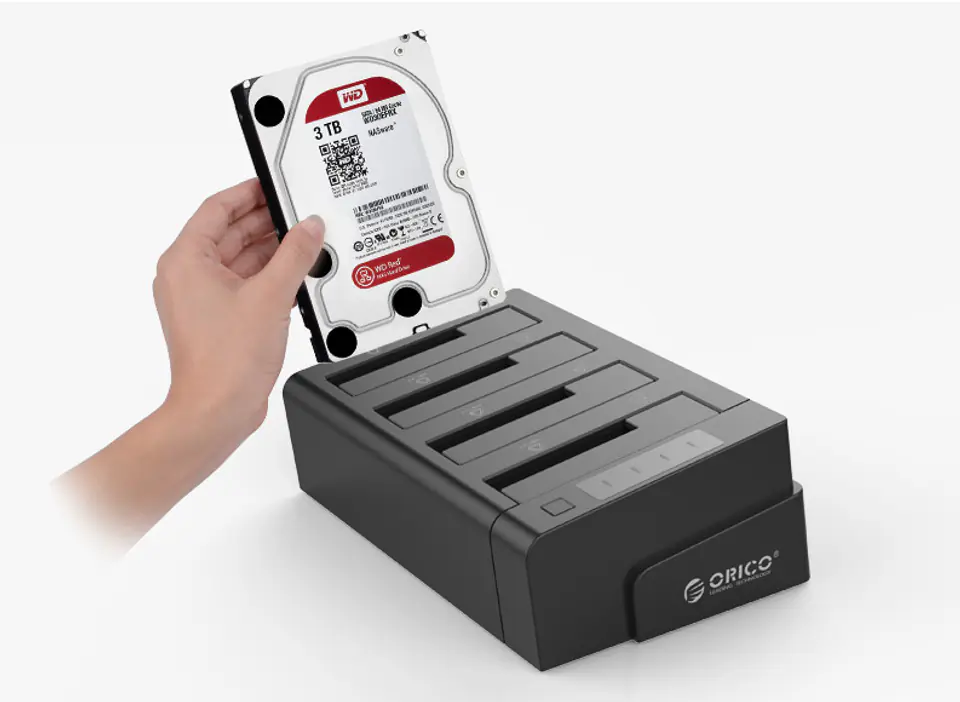 Stacja dokująca Orico do dysków HDD/SSD, 2,5''/3,5'', USB 3.0, SATA z funkcją klonowania (czarna)