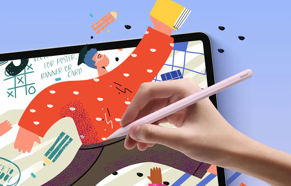 Bezprzewodowy rysik do telefonu/tabletu Baseus Smooth Writing 2 (różowy)