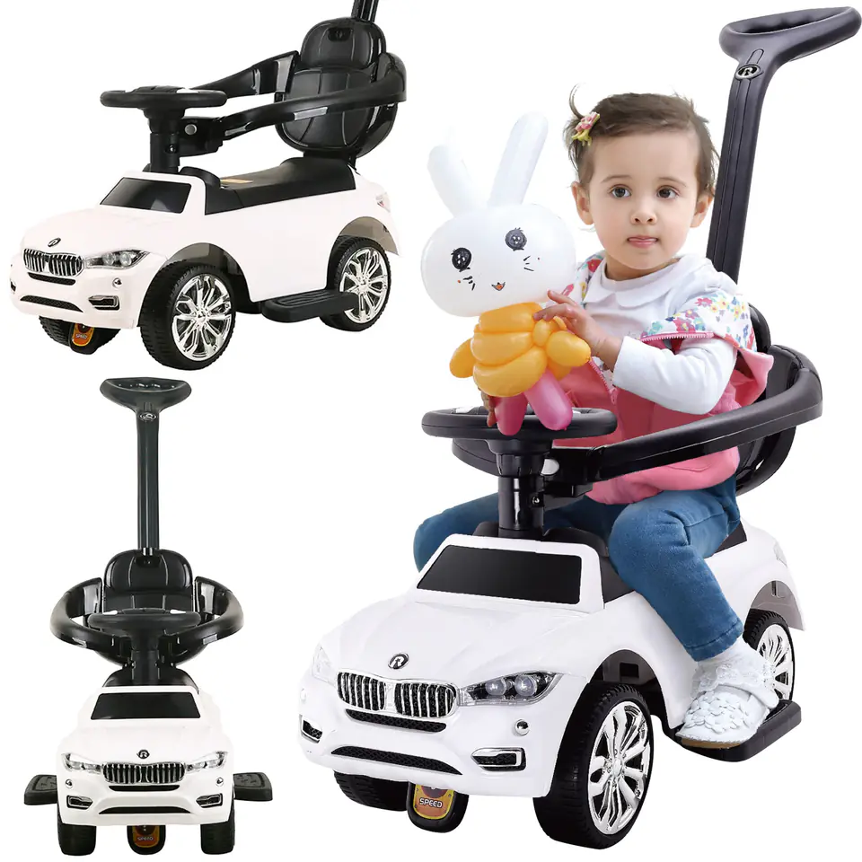 DUŻY JEŹDZIK CHODZIK PCHACZ  AUTO SAMOCHÓD  4 W1 CICHE KOŁA