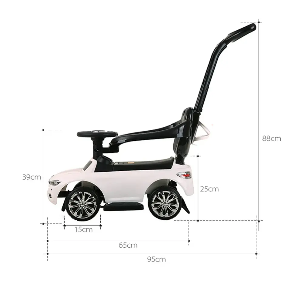 DUŻY JEŹDZIK CHODZIK PCHACZ  AUTO SAMOCHÓD  4 W1 CICHE KOŁA