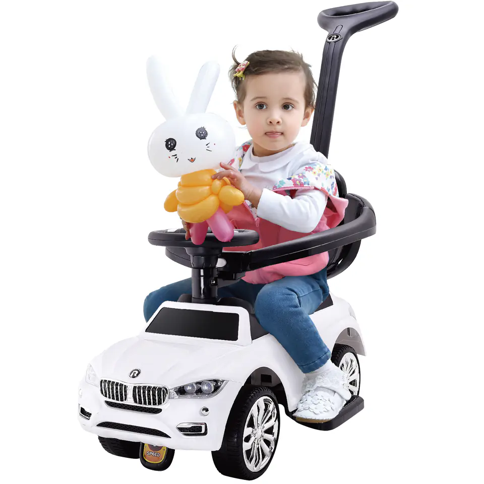 DUŻY JEŹDZIK CHODZIK PCHACZ  AUTO SAMOCHÓD  4 W1 CICHE KOŁA