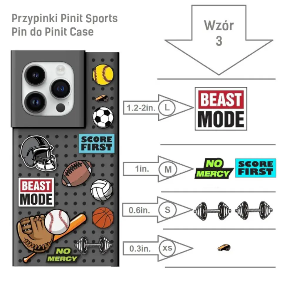 Przypinki Pinit Sports Pin do Pinit Case Wzór 3