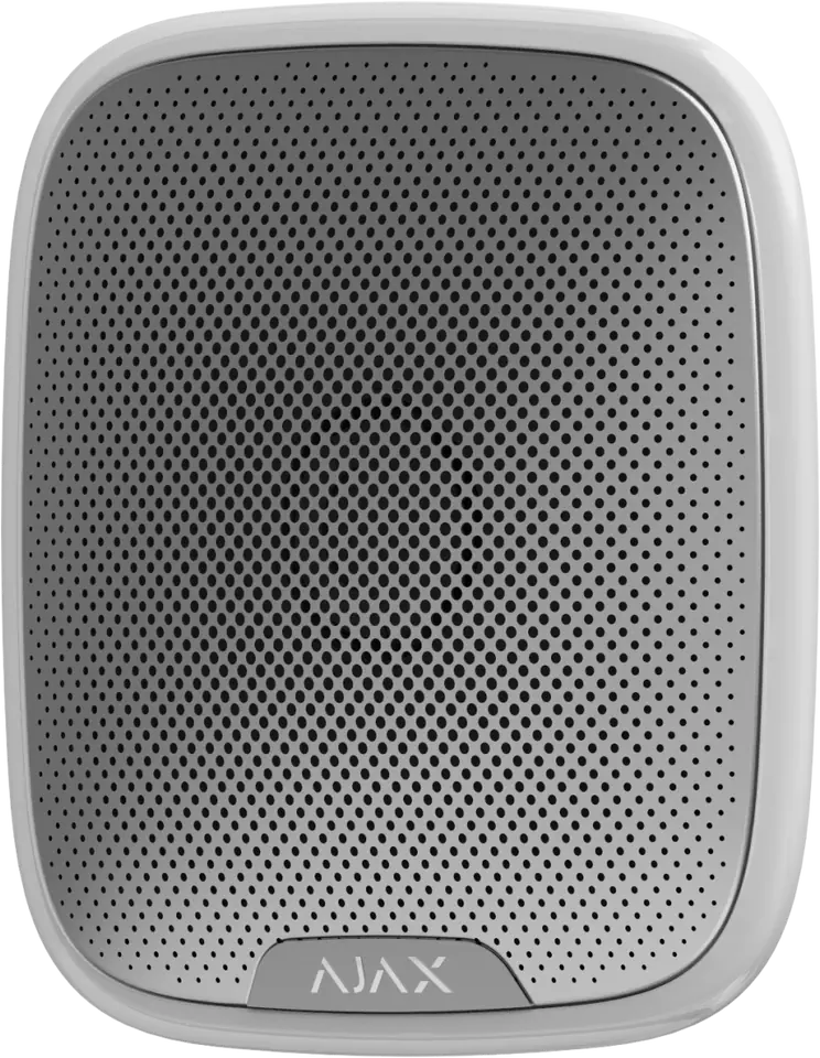 AJAX STREETSIREN, WIRELESS SIREN WITH LED FRAME AND PIEZO SIREN WHITE Wasserman.eu