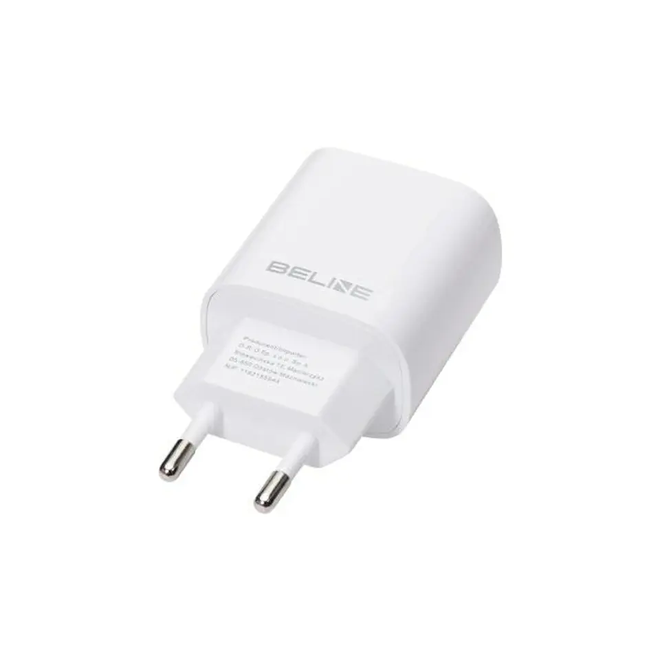 Beline Ład. siec. 1x USB-C + 1x USB 20W biała /white (only head) PD 3.0 + QC 3.0  BLN2CW20