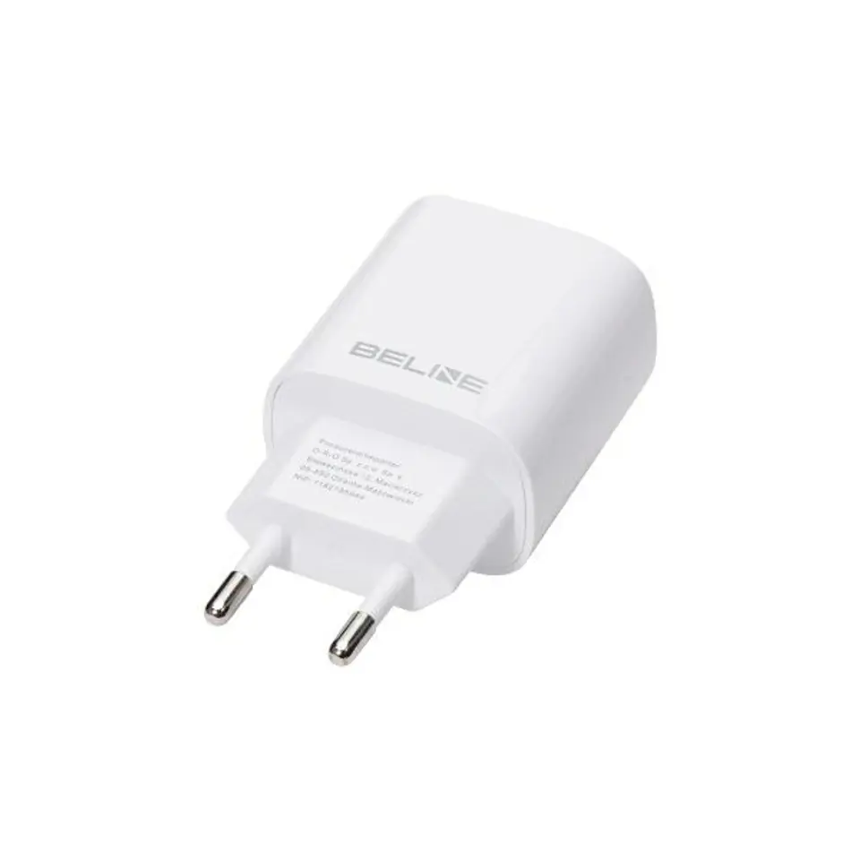 Beline Ład. siec. 1x USB-C + 1x USB 30W biała /white (only head) PD 3.0 + QC 3.0  BLN2CW30 GaN